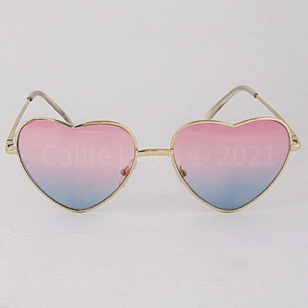 Callie Eye Heart Love: Colorful Ombré Lens Sunnies - Picture 4 of 4